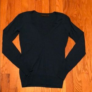 The Limited v-neck teal long sleeve sweater